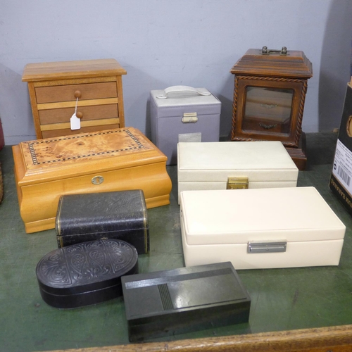 794 - Jewellery boxes including one Bakelite