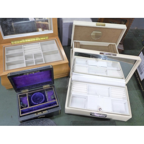 794 - Jewellery boxes including one Bakelite