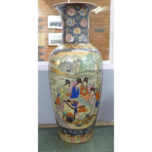 799 - A Japanese temple vase, 81cm