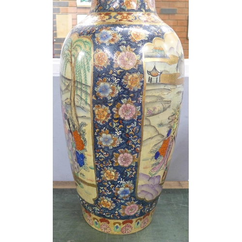 799 - A Japanese temple vase, 81cm