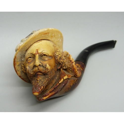 856 - A Meerschaum pipe, cased