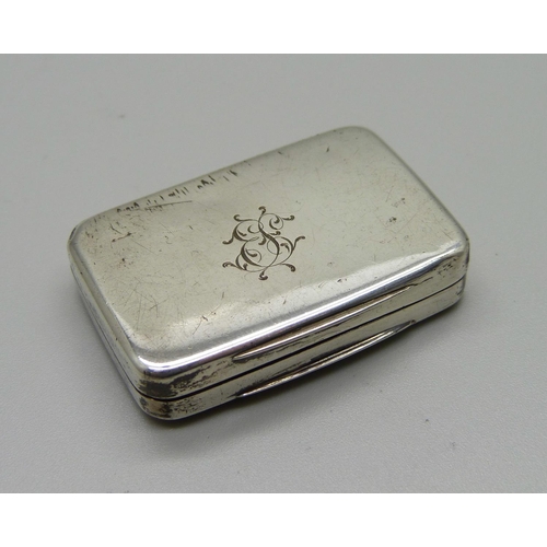 871 - A George III silver vinaigrette, Birmingham 1805, maker William Boot