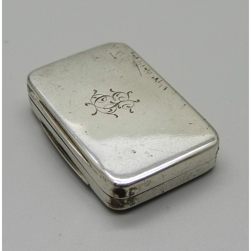 871 - A George III silver vinaigrette, Birmingham 1805, maker William Boot