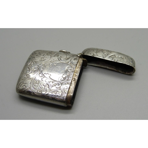 872 - A Victorian silver vesta case, Birmingham 1897