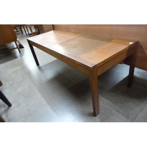 113 - A Danish teak and copper inset coffee table