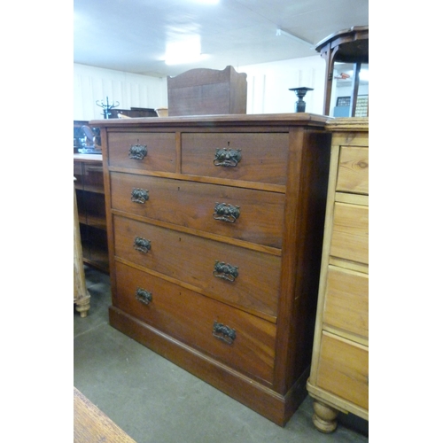 131 - A Victorian ash chest of drawers