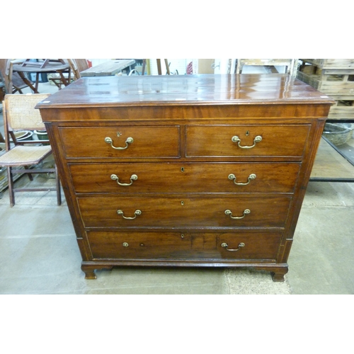 15A - A George III inlaid mahogany chest of drawers