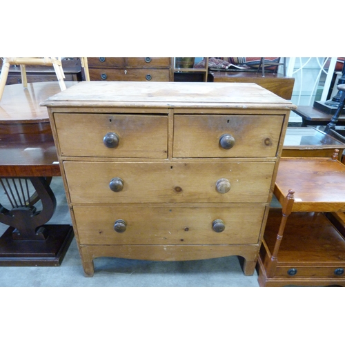 185 - A Victorian pine chest of drawers