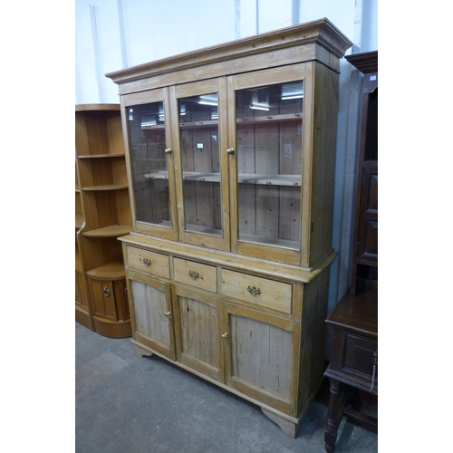 212 - A Victorian pine kitchen dresser