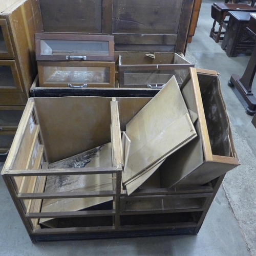 256 - Haberdashery shop cabinet spares