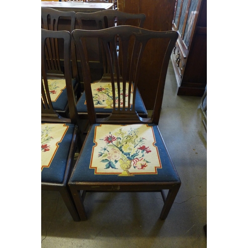 269 - A set of ten George III style mahogany dining chairs