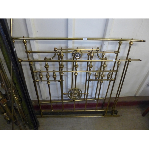 274 - A Victorian brass half tester bed, a/f