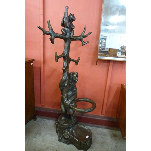 3 - A Black Forest style bronze bear hallstand