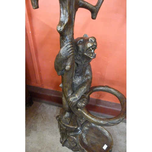 3 - A Black Forest style bronze bear hallstand