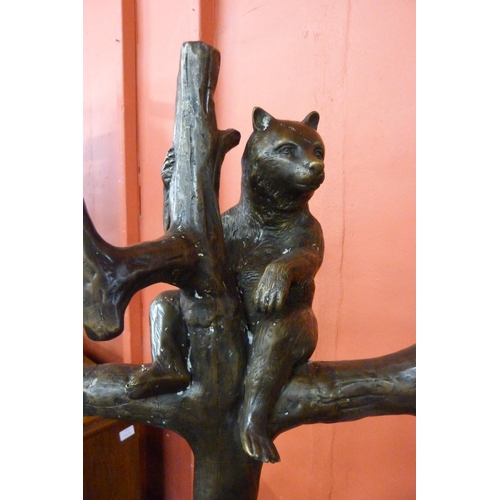 3 - A Black Forest style bronze bear hallstand