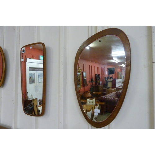 39 - Two teak framed mirrors