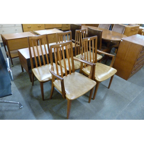 87 - A set of five G-Plan Fresco teak dining chairs