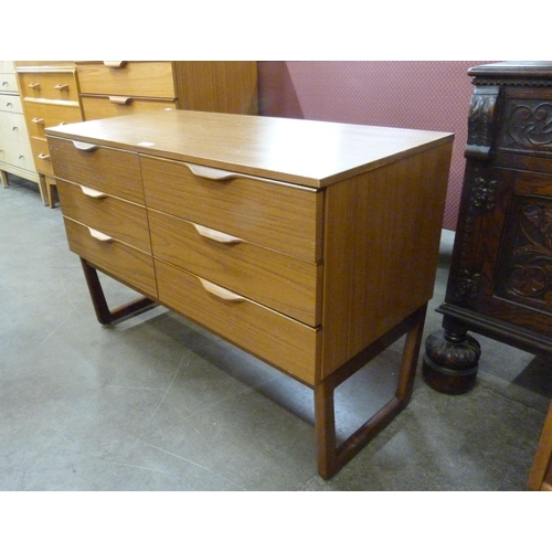 93 - A Europa teak chest of drawers