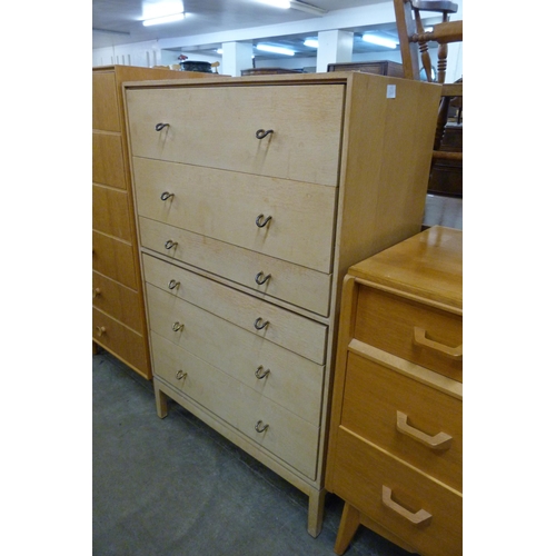 96 - A Stag teak chest of drawers, designed by John & Silvia Reid