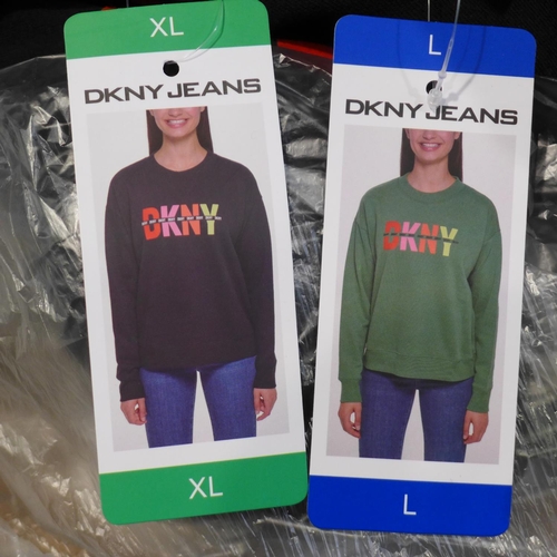 3010 - Quantity of Ladies Black and Green DKNY sweatshirts  * This lot is subject to vat