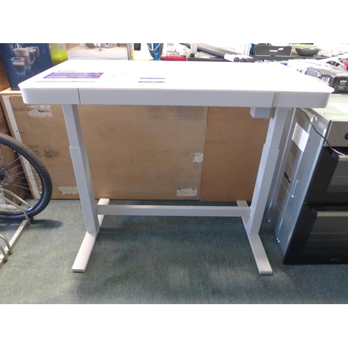 3038 - Tech Height Adjustable White Desk, Original RRP £239.99 + vat  (294-114)    * This lot is subject to... 