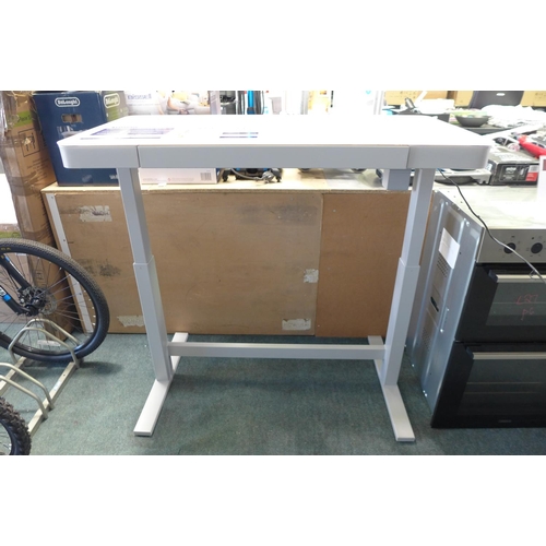 3038 - Tech Height Adjustable White Desk, Original RRP £239.99 + vat  (294-114)    * This lot is subject to... 