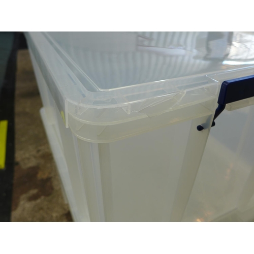 3041G - Two Prostore storage boxes - 70L capacity each (Damaged)