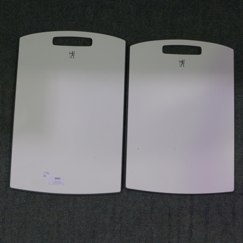 3061 - Dish Drying Mats and Two Henckels White Chopping Boards (294-261,265)    * This lot is subject to va... 