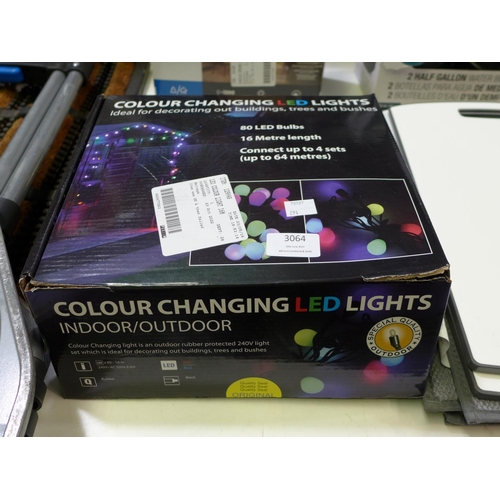 3064 - LED Colour Changing String Lights (16M)  (294-225)    * This lot is subject to vat