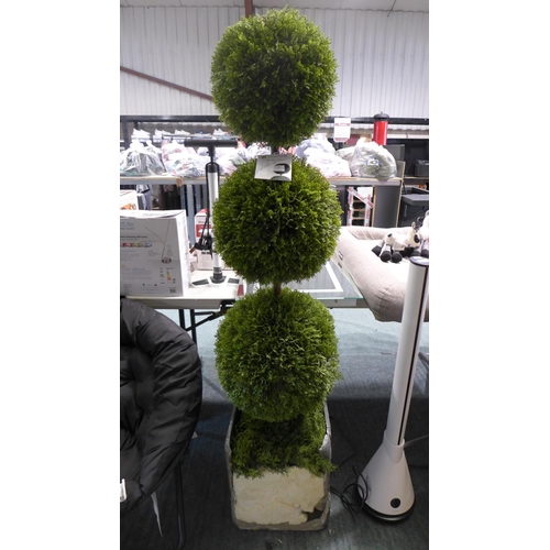 3346 - Triple Cedar Ball Topiary Tree In Pot - (Damaged Pot) Original RRP £174.99 + vat  (294-158)    * Thi... 