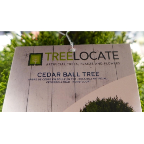 3346 - Triple Cedar Ball Topiary Tree In Pot - (Damaged Pot) Original RRP £174.99 + vat  (294-158)    * Thi... 