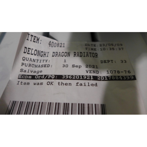 3348 - Delonghi Dragon 4Pro Radiator - Model No Trdx40820E    (294-162)    * This lot is subject to vat