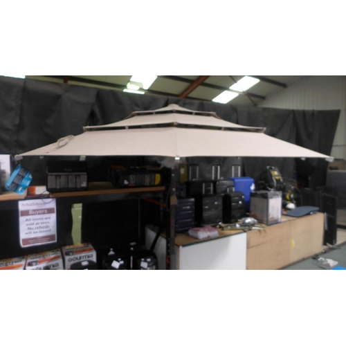 3371 - 11Ft Aluminium Umbrella  With Wood Finish, Original RRP £174.99 + vat     (294-362)    * This lot is... 