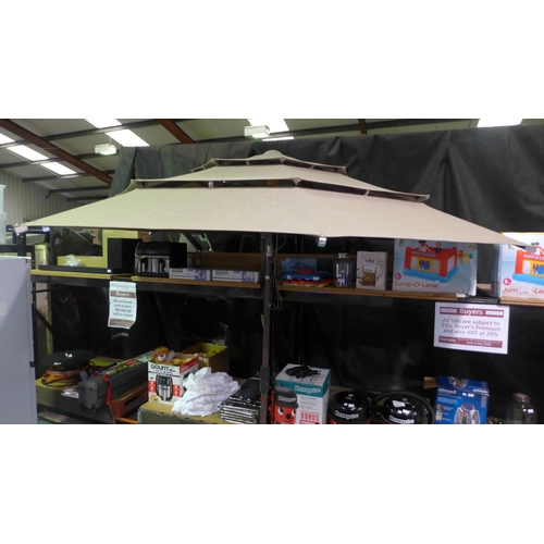 3382 - 11Ft Aluminium Umbrella  With Wood Finish, Original RRP £174.99 + vat     (294-363)    * This lot is... 