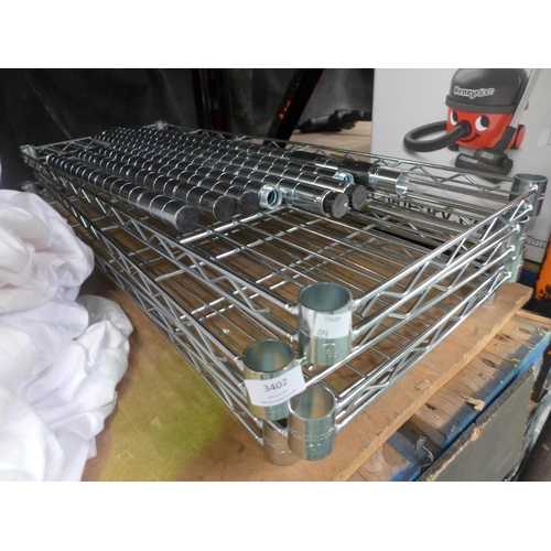 3402 - Trinity 4 Tier Metal  Shelving     (294-137)    * This lot is subject to vat