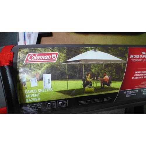 3406 - Coleman Instant Eaved Shelter  13Ft X 13Ft, Original RRP £129.99 + vat   (294-301)    * This lot is ... 