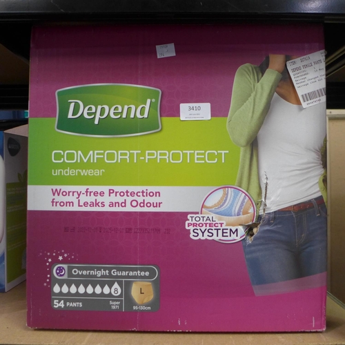 3410 - Depend Female Pants Large - (294-273)    * This lot is subject to vat