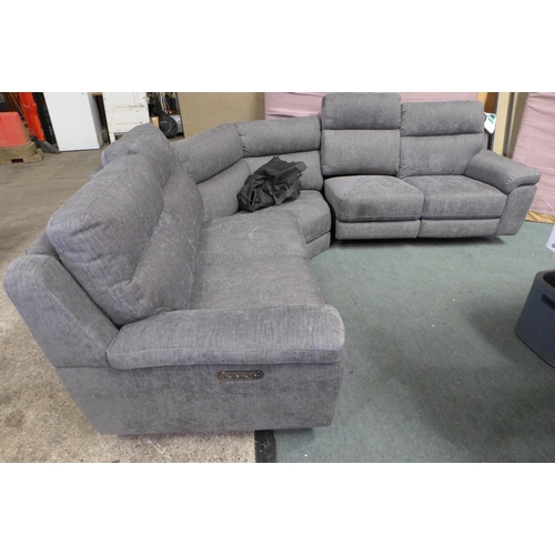 3418 - Grace Charcoal Fabric Power Reclining Corner Sofa , Original RRP £1416.66 + vat (295-60)  * This lot... 