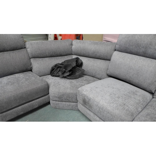 3418 - Grace Charcoal Fabric Power Reclining Corner Sofa , Original RRP £1416.66 + vat (295-60)  * This lot... 