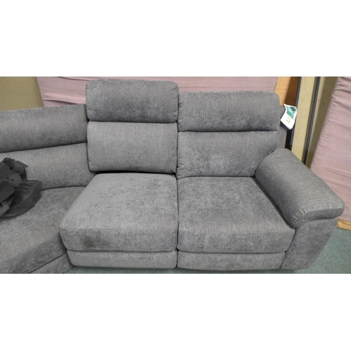 3418 - Grace Charcoal Fabric Power Reclining Corner Sofa , Original RRP £1416.66 + vat (295-60)  * This lot... 