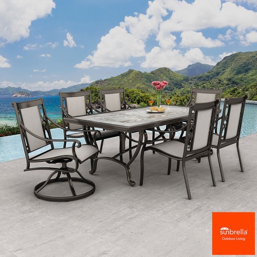 1609 - Agio Turner 7 piece Sling Dining Set, Original RRP £1249.99 + VAT (4168A-5) *This lot is subject to ... 