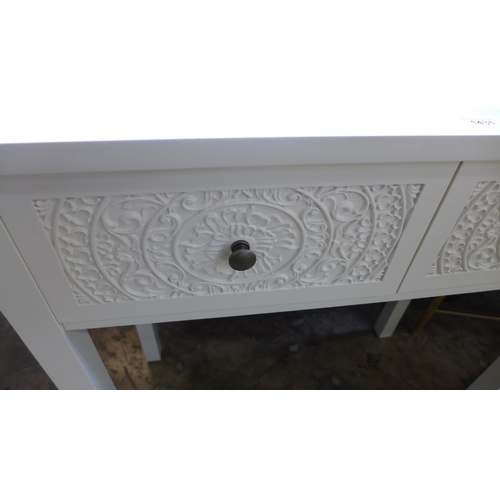 1431 - A white two drawer side table