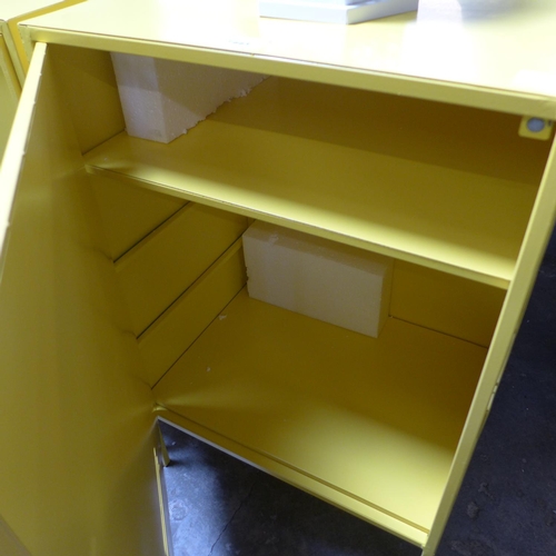 1444 - A yellow industrial style cabinet