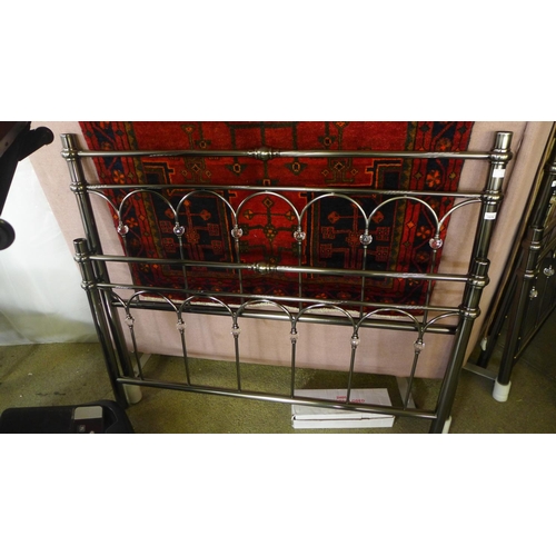 1579 - A Cristina metal and crystal double size bedframe parts. *This lot is subject to VAT