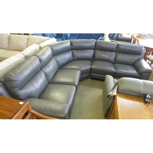 1617 - Grace Grey Leather Cornerpower Recliner, Original RRP £1583.33 + VAT (4168A-14) *This lot is subject... 