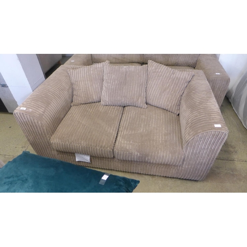 1646 - A mink jumbo corduroy two seater sofa