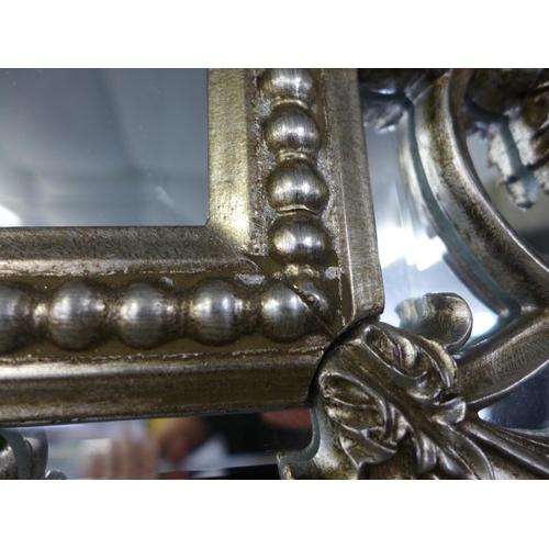 1416 - A silver French style mirror