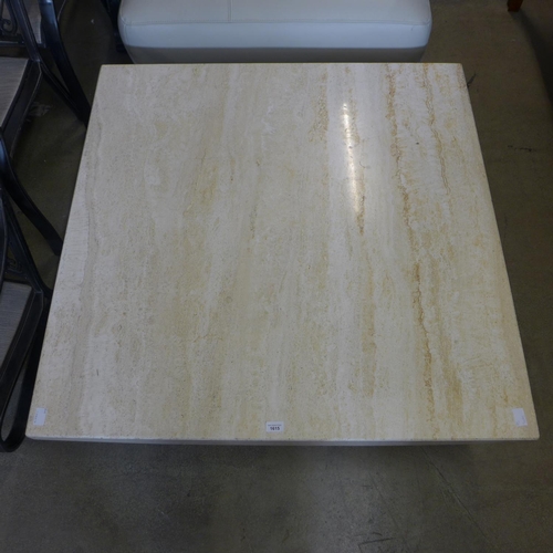 1615 - A large square travertine coffee table