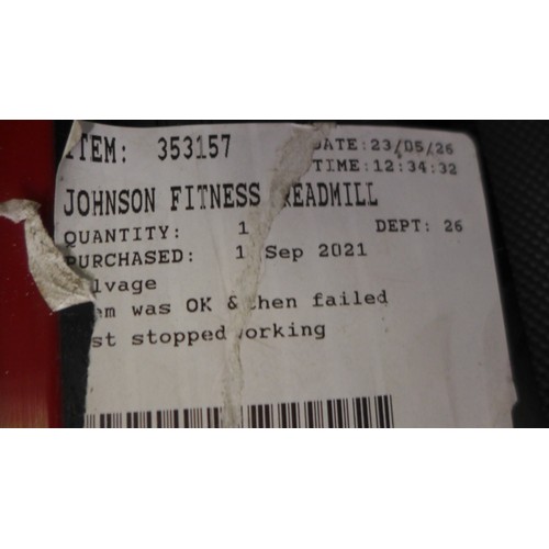 3355 - Johnson Fitness Treadmill Model - 8.1T, Original RRP £549.99 + vat   (294-380)    * This lot is subj... 