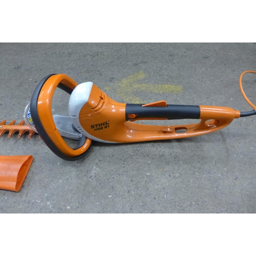 2215 - Stihl HSE 81 electric hedge cutter 2014 with leads